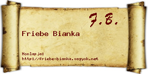 Friebe Bianka névjegykártya